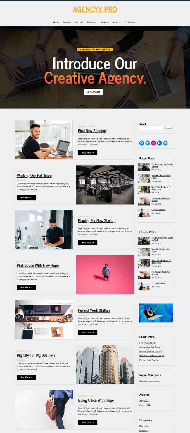 AgencyX Blog Home 1